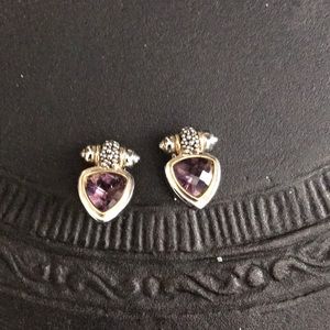 Beautiful Amethyst clip on earrings